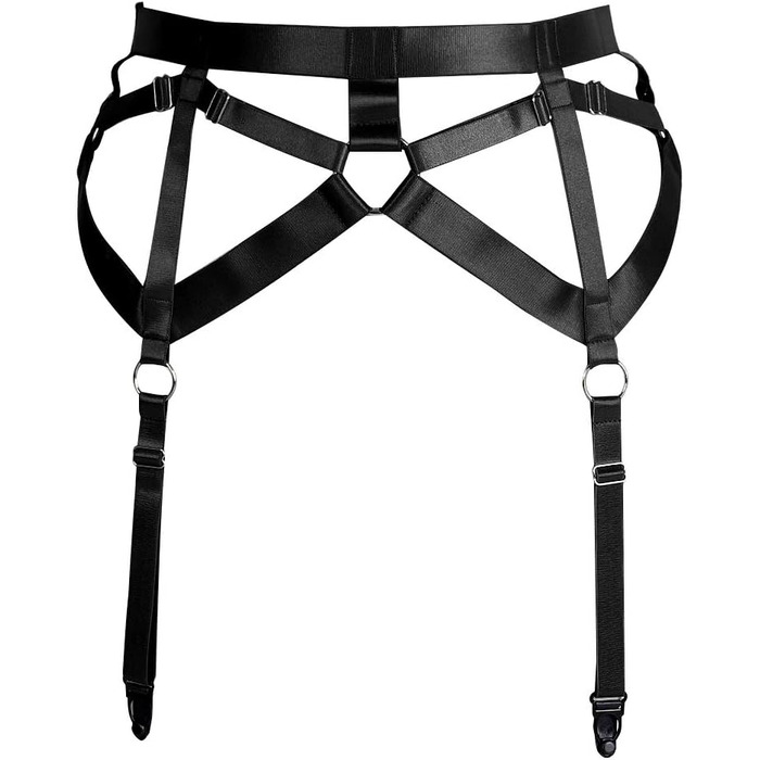 Жіночий корсет-накидка з пряжками, 4 кліпси, на шкарпетки, стилі Harajuku, універсальний розмір, чорний