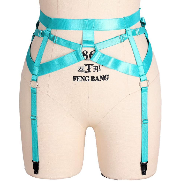 Жіночий корсет-накидка в стилі панк з 4 кліпсами, набір шнурів, шкарпетки Харадзюку, універсальний розмір, смарагдовий