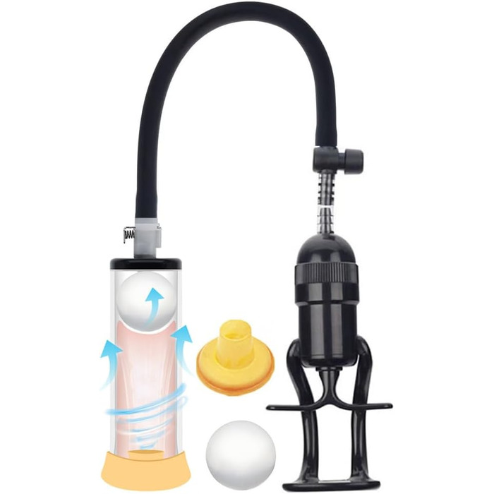 Насос для збільшення пеніса Jpsor 2-в-1 з ручкою та кільцем, SM-іграшка для чоловіків