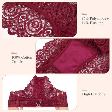 5-Piece Set Танга для жінок з мережива, сексуальна білизна, під одяг, труси, танга, дихаючі, безшовні, гіпстер, бікіні, панчіхи, спідня білизна, набір, розмір M