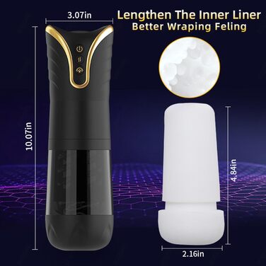 Електричний масажер для чоловіків з телескопічною функцією, автоматичний стимулятор пеніса, секс-іграшка