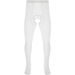 Чоловічі шкарпетки-колготки, сексуальна білизна, колготки з закритими пальцями та відкритим кроком, білий універсальний розмір