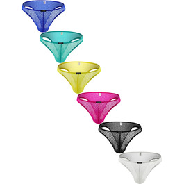 Сліпи iKingsky бразильського типу з мережива, напівзадні, сексуальні, низька талія, 6 шт. для чоловіків