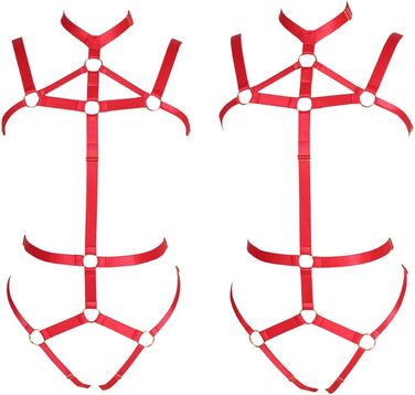 Жіночий комплект: корсет, стрінги, ремінь. Карнавальний костюм, готичний стиль, для фотосесій та танців (червоний)