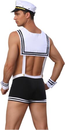 Костюм поліцейського для чоловіків: поліцейський костюм, комплект стриптера, форма, шапка, лацхави, білий, універсальний розмір