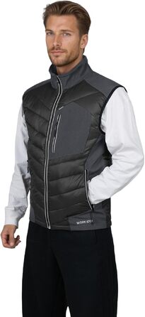 Чоловічий жилет Softshell WORK IDEA: водовідштовхуючий, вітрозахисний, дихаючий спортивний жилет для бігу, їзди на велосипеді, походів та роботи, чорний, 5XL