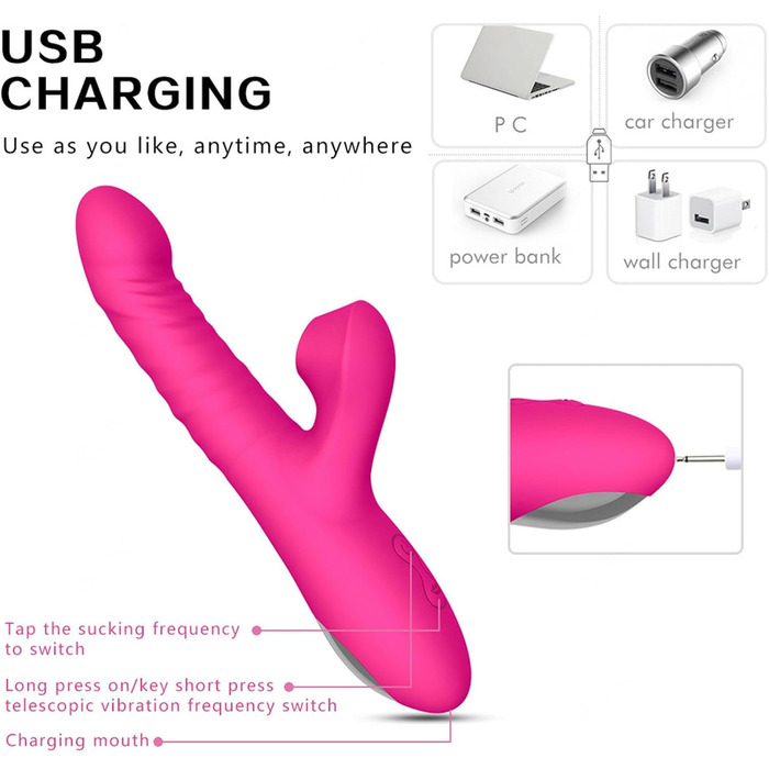 Вібратор Rabbit для жінок: масаж клітора та G-точки, 10 режимів, фіолетовий