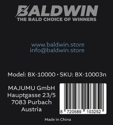 Тример для гоління голови BALDWIN 7D: магнітна голіва, водонепроникний electric head shaver для сухого та вологого гоління, набір з 3 змінними лезами