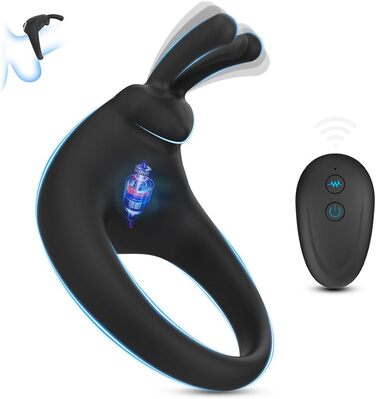 Вібратор для чоловіків Kuaecr - кільце для статевого члена з 10 режимами, силікон, для пар, стимулятор клітора, покращення ерекції