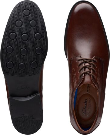 Чоловіча шкіряна кепка Clarks Whiddon, колір махагон (розмір 40 EU)