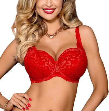 Axami Maisa - червоний жіночий бюстгальтер з мереживом, розмір 85C