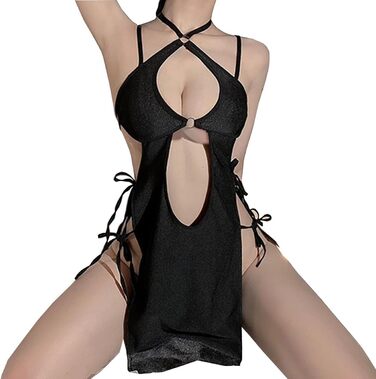 Костюм для косплею SNOMYRS: Чорна кішка, Диявол, Гот, Бійкіні, Qipao, Cheongsam, Служанка, Монахиня. Ідеально для фестивалів, Хелловіну, рейв-вечірок.