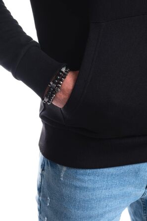 Чоловічий худі Jack & Jones з логотипом, чорний (розмір XL)