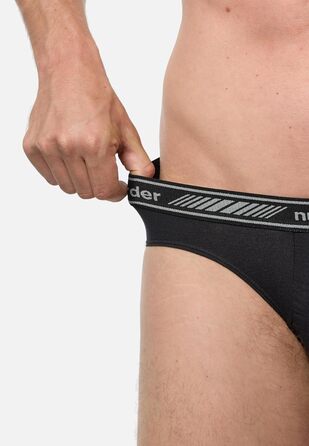 Чоловічі труси 6 шт. 3D Flex Classic Slip з бавовни, чорні, XXL