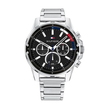 Чоловічий кварцовий годинник Tommy Hilfiger Multi Zifferblatt чорного кольору