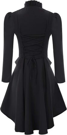 Жіночий костюм на Хелловін: корсет-жакет у стилі ренесанс/вікторіан/готика/стеampunk, чорний, XL