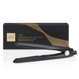 Міні-випрямляч для волосся ghd mini: вузький стайлер для короткого волосся та чубчика, чорний