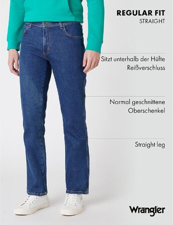Чоловічі джинси Wrangler Regular Fit Regular - середня посадка, колір Darkstone (чорний), розмір W38 L30