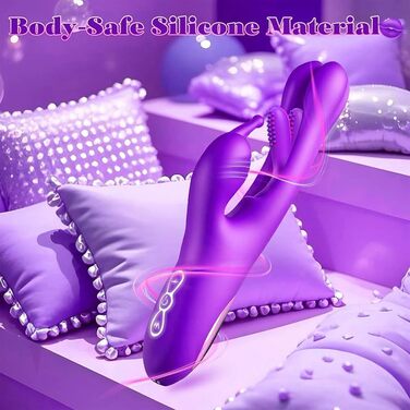 3-в-1 вібратор для жінок: стимуляція G-точки та клітора з 7 режимами вібрації та 7 режимами імпульсу (фіолетовий)