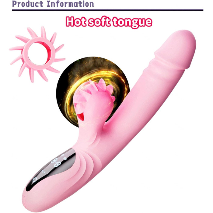 Вібратор для жінок з 9 функціями, нагріванням та стимуляцією G-точки (Rabbit) - зелений