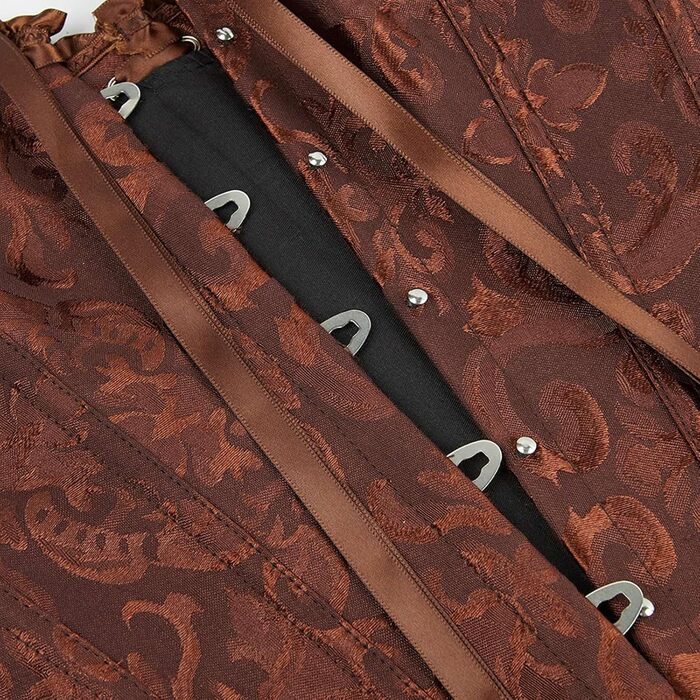 Корсет жіночий готичний, корсаж вінтажний, корсет піратський чорного кольору, великі розміри 3XL