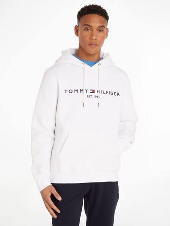 Чоловічий худі Tommy Hilfiger з капюшоном та логотипом Tommy, білий, розмір L