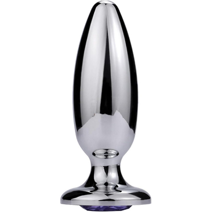 Анальний масажер Qodpxxi 3 Stile Extra Lang з металу з діамантовою основою. Стимуляція G-точки, масаж простати. Іграшки для дорослих, унісекс.