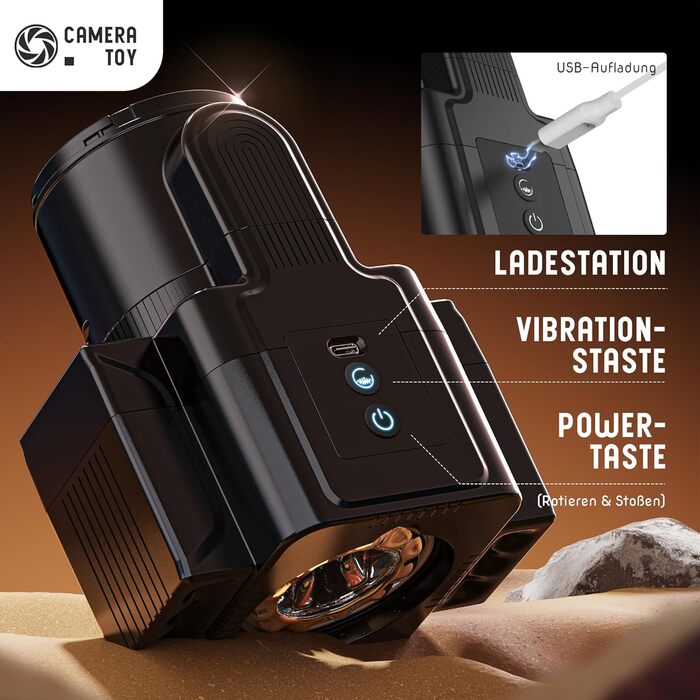 Електричний мастурбатор для чоловіків з 7 телескопічними та обертовими функціями, 7 режимів вібрації, компактний мастурбатор для соло-ігри