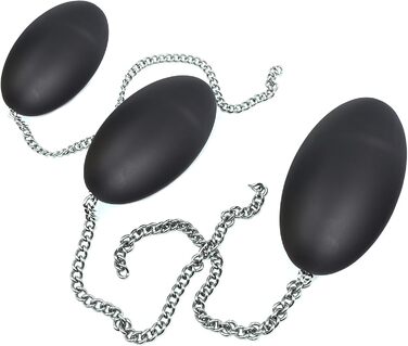 Анальний плаг з нержавіючої сталі з ланцюжком, анальний м'яч, кулі для ануса, великі овальні анальні плаги, анальні кулі трьох розмірів, анальний дилататор з великим анальним м'ячем. Іграшки для дорослих для чоловіків та жінок (M)