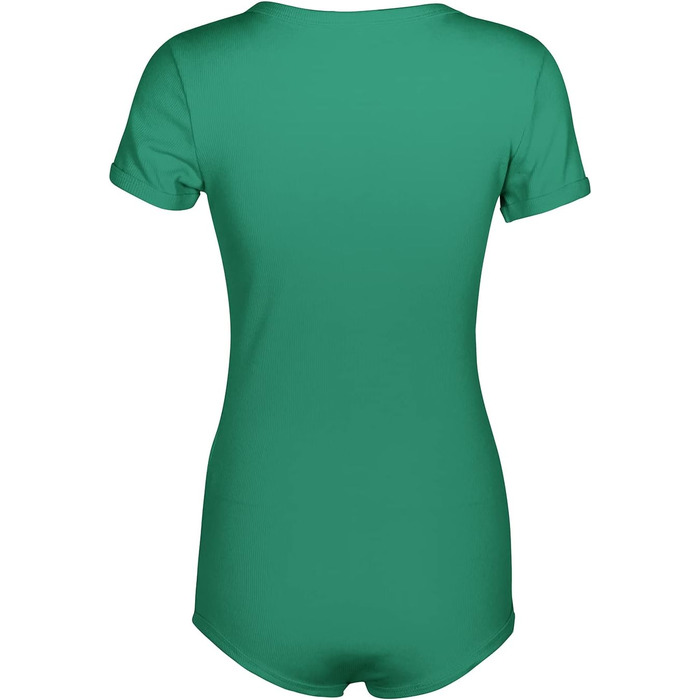 Жіночий боді Roelux з глибоким V-подібним вирізом, довгим рукавом, шнурівкою, обтягуючий, чорний, розмір S.