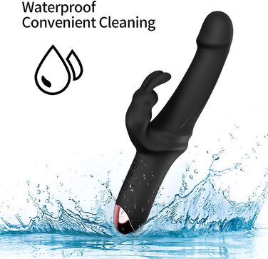 Вібратор Rabbit Silikon Dildo з 10 режимами вібрації - Інтимна іграшка для жінок та пар, Червоний