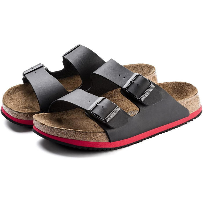 Сандалії Birkenstock Arizona Superlauf чорно-червоні, розмір 42 EU