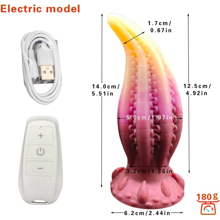 Jixaxe Октопус-вібратор з 10 щупальцями, анальний дildo з реалістичного силікону, для чоловіків та жінок