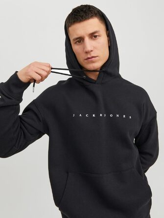 Чоловічий худі Jack & Jones JJESTAR JJ Sweat Hood, Relaxed Fit, колір Cocoa, розмір XL