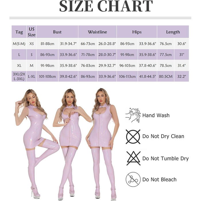 Латексна сукня для жінок Wetlook, сукня з лаку для жінок, латексний catsuit для жінок - L (фіолетовий)