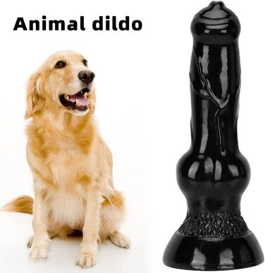 Великий дилда з сильним присоском: чорний дилда, тигрова форма, для чоловіків та жінок, середнього розміру