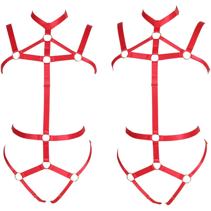 Жіночий комплект: корсет, стрінги, ремінь. Карнавальний костюм, готичний стиль, для фотосесій та танців (червоний)
