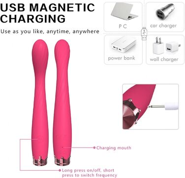 Вібратор G-Punkt Silikon з 10 режимами вібрації для жінок, масажер клітора, секс-іграшка, дildo, для жінок та пар, рожевий