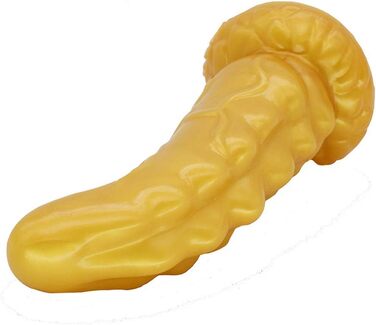 Анальний стимулятор ChicLSQ з сильним присоском, силікон, G-spot, для жінок (Золотий)