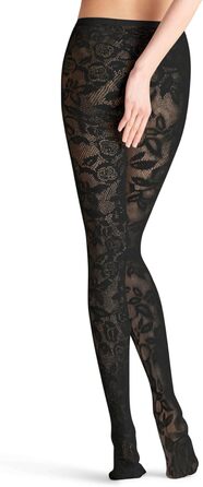 Шкарпетки-шкарпетки Falke x Kaviar Gauche для жінок, прозорі, розкішні, для весілля, без гумки, з тонким швом на носку, м'яка тканина, 1 шт., Білий Pearl 2036 Lace (S, Чорний Black 3009 Lace)