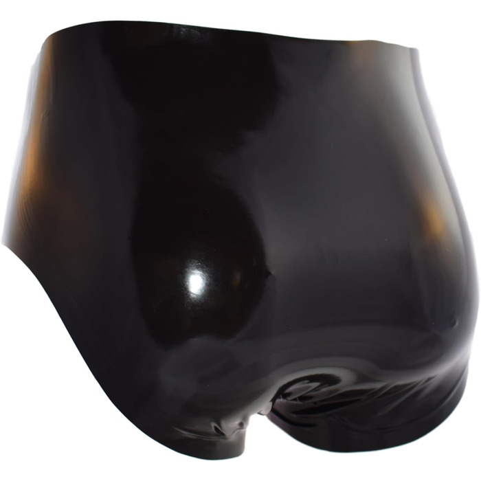 Латексні шорти Slip Rubberfashion з пеніс-кавери та маска - чорний латекс для чоловіків, 0.4 мм