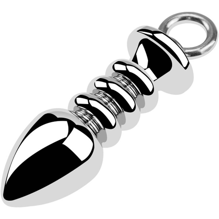 Анальний масажер Ruikan з кільцем для тяги, набір 3 шт. (S, M, L) - сталь, стимулятор G-точки, для жінок та чоловіків