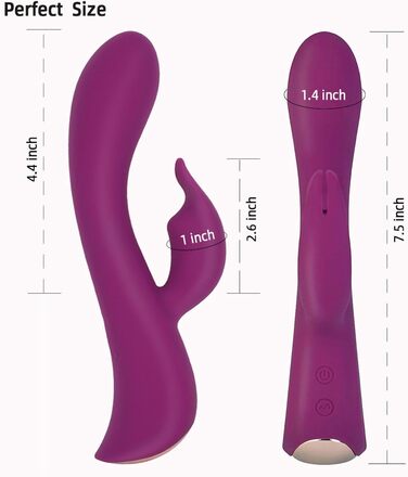 Вібратор для жінок Sexspielzeug Rabbit з 10 режимами вібрації, фіолетовий