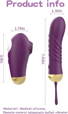 Вібратор Dildovibrator ChicLSQ зі пультом дистанційного керування – 10 режимів стимуляції та 10 режимів вібрації, вібратор G-точки для пар. Потужний та тихий AV-стабілізатор, ідеальний для самостійного та парного задоволення.