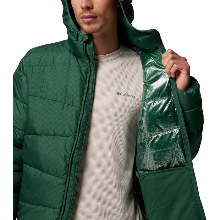 Чоловіча утеплена куртка-пуховик Columbia Fiveile Butte™ II з капюшоном, Rain Forest, розмір XL