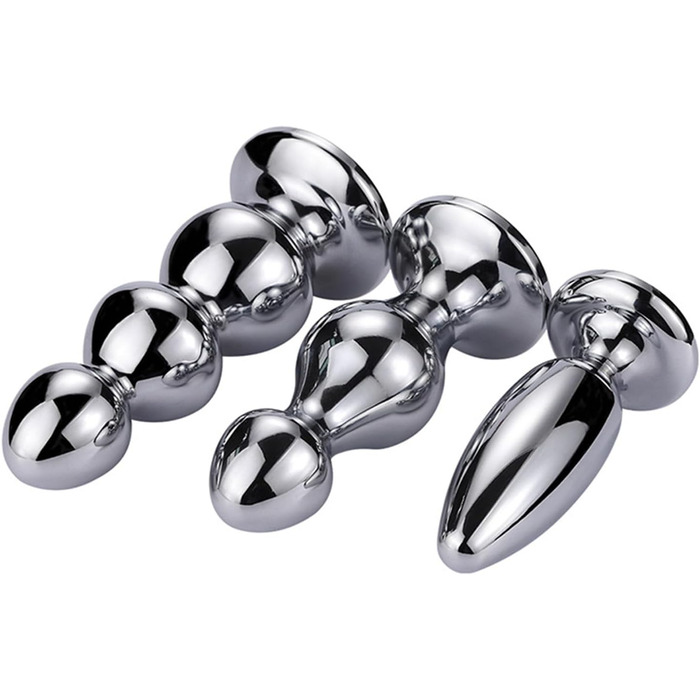 Анальний стимулятор Soarvlorfy з нержавіючої сталі: стик, куля, анальний дildo з діамантовою основою. Підходить для чоловіків та жінок. Матеріал: нержавіюча сталь, колір: сріблястий.