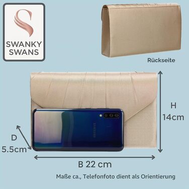 Жіночий вечірній клатч SwankySwans Chantel із сатину, золотистий