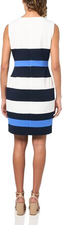 Сукня жіноча Tommy Hilfiger Adaptive Scuba Crepe Colorblock облягаючого силуету (32, Білий/Блакитний/Синій)