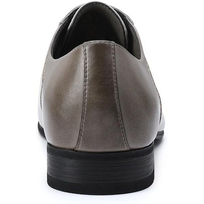 Чоловічі класичні туфлі YFFUSHI Oxford Brogues — ділові шкіряні черевики для офісу та вечірок (сіро-коричневі, 43 EU)