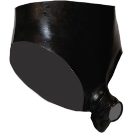 Латексний шланг з фронтальним отвором та мошонкою, розмір XL